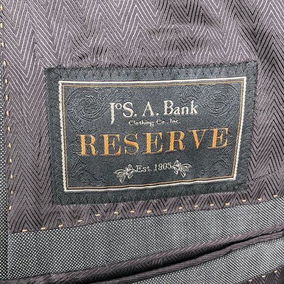 Jos A Bank Blazer Men 43R Gray Reda 1865 Super 110s Wool Classic Career Jacket - Picture 7 of 14